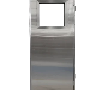 Puerta simple con visor.